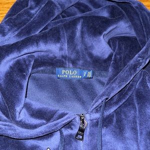 Blue Velvet Polo Zip Up